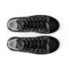 Black and gray patterned shoes Men’s high top canvas shoes