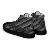 Black and gray patterned shoes Men’s high top canvas shoes