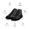 Black and gray patterned shoes Men’s high top canvas shoes
