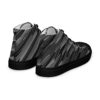 Black and gray patterned shoes Men’s high top canvas shoes