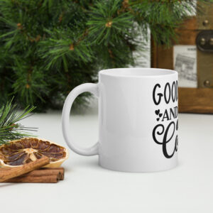 Good Vibes And Hot Coffee White glossy mug